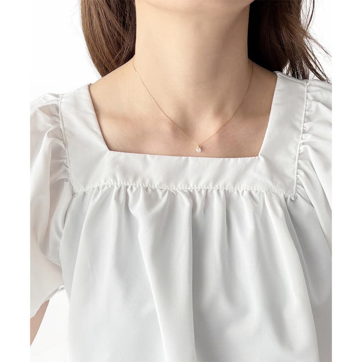 フレア半袖ギャザーブラウス レディース ふんわりシルエット | Dewlily | 詳細画像21 