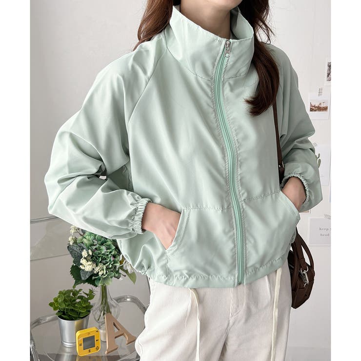 ショート丈ドロストブルゾン ライトアウター ジャケット | Dewlily | 詳細画像19 