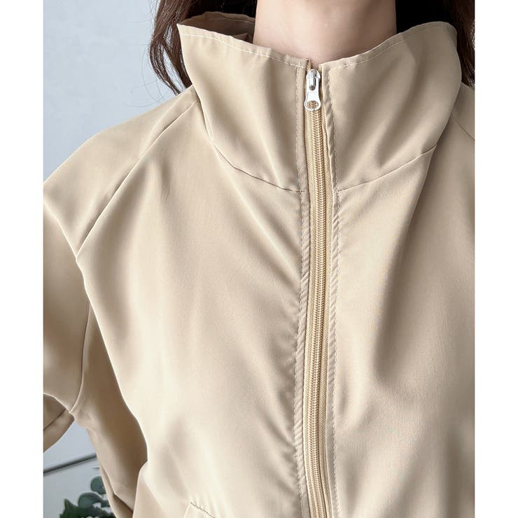 ショート丈ドロストブルゾン ライトアウター ジャケット | Dewlily | 詳細画像26 