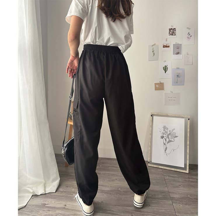 カーゴ風ジョガーパンツ レディース 無地 | Dewlily | 詳細画像10 