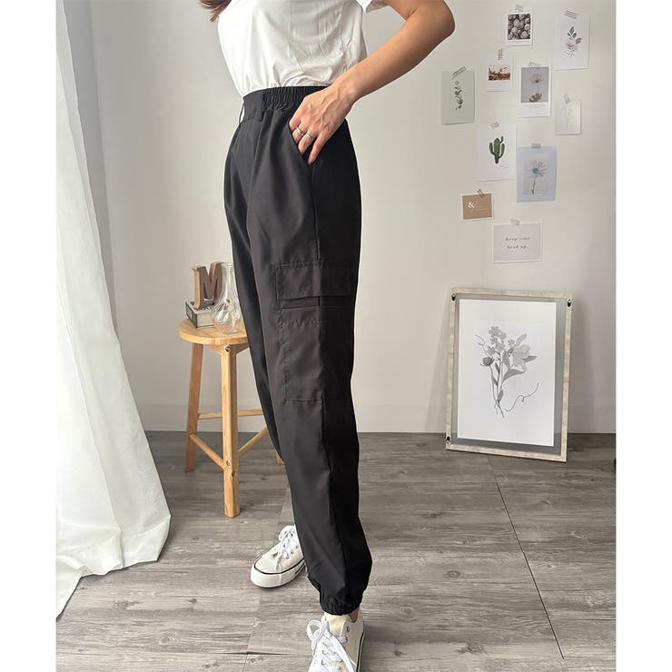 カーゴ風ジョガーパンツ レディース 無地 | Dewlily | 詳細画像12 