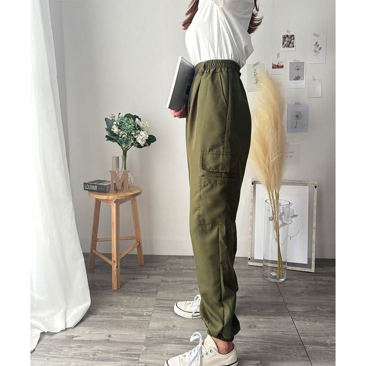 カーゴ風ジョガーパンツ レディース 無地 | Dewlily | 詳細画像13 