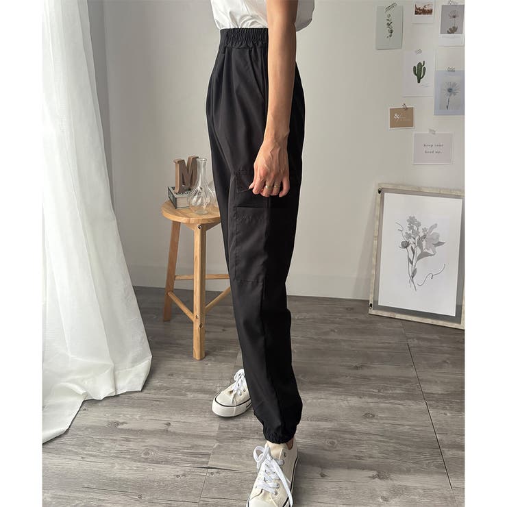 カーゴ風ジョガーパンツ レディース 無地 | Dewlily | 詳細画像4 