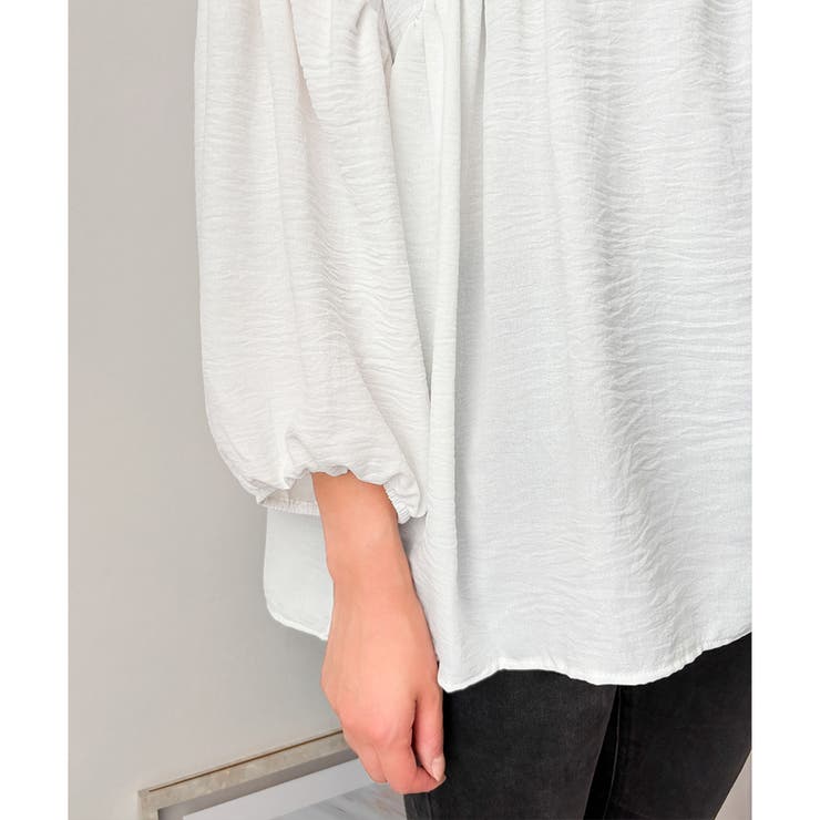 Vネックギャザーブラウス ブラウス 軽やか | Dewlily | 詳細画像25 