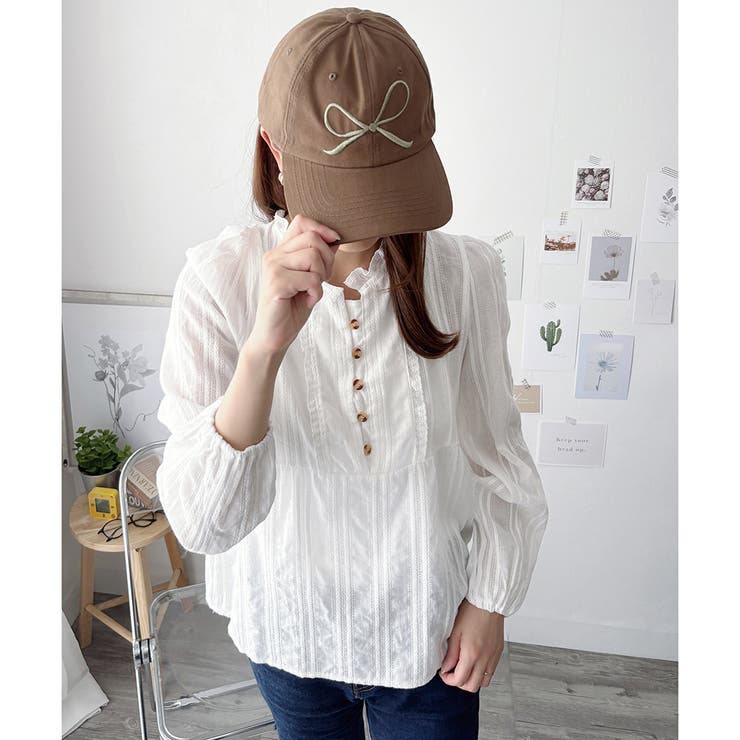 リボン刺繍キャップ レディース ベースボールキャップ | Dewlily | 詳細画像15 