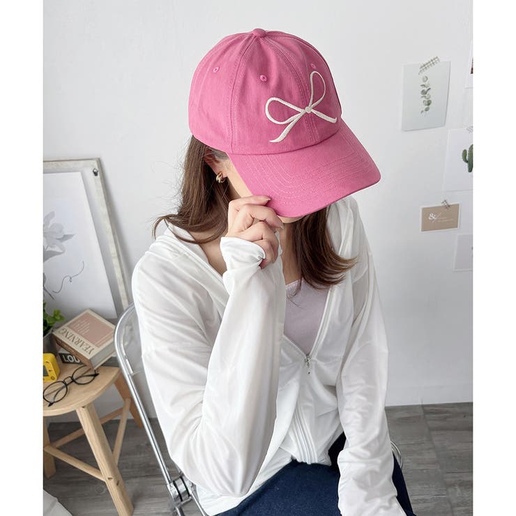 リボン刺繍キャップ レディース ベースボールキャップ | Dewlily | 詳細画像21 