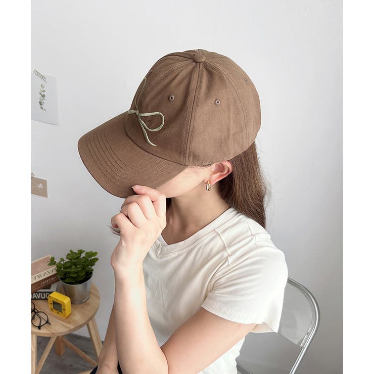 リボン刺繍キャップ レディース ベースボールキャップ | Dewlily | 詳細画像3 