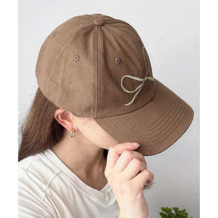 リボン刺繍キャップ レディース ベースボールキャップ | Dewlily | 詳細画像7 