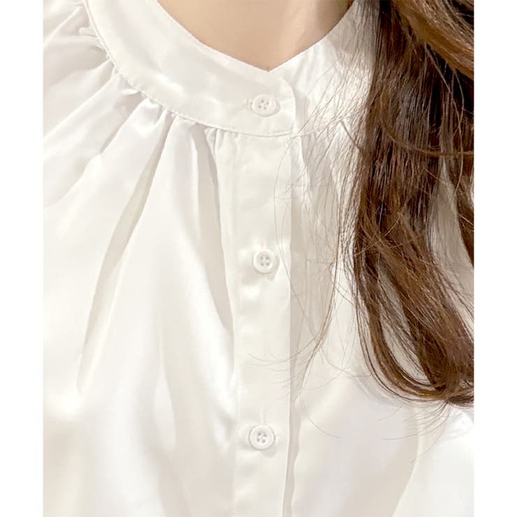 リラックスパフスリーブブラウス 体型カバー 長袖 | Dewlily | 詳細画像29 