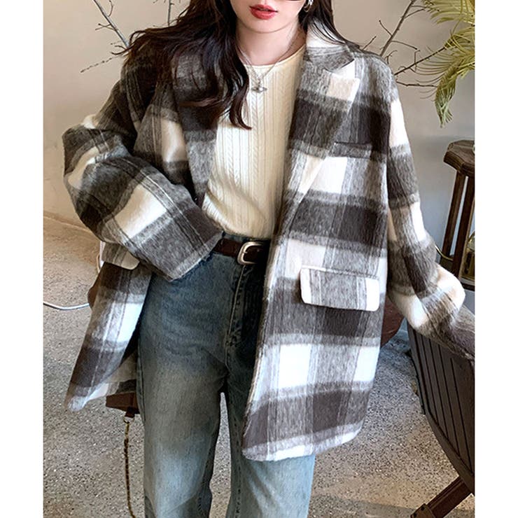 ラウンドネックメロウフリルリブニット 体型カバー 白 | Dewlily | 詳細画像13 