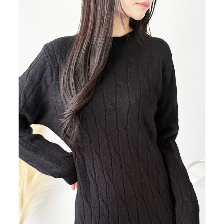 レースドッキングニットワンピース ワンピース ロング丈 | Dewlily | 詳細画像30 