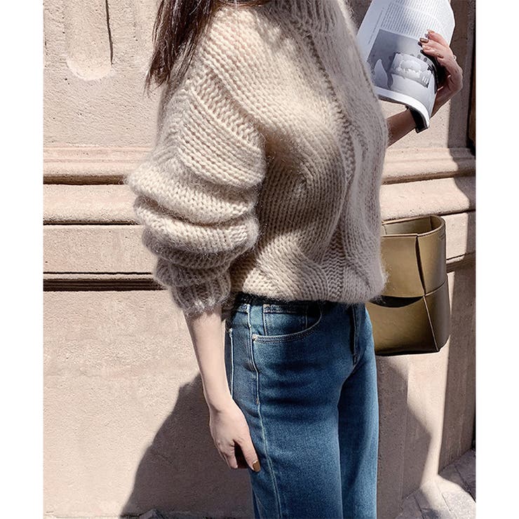 ざっくり編みケーブル風ニット レディース 秋冬 | Dewlily | 詳細画像25 