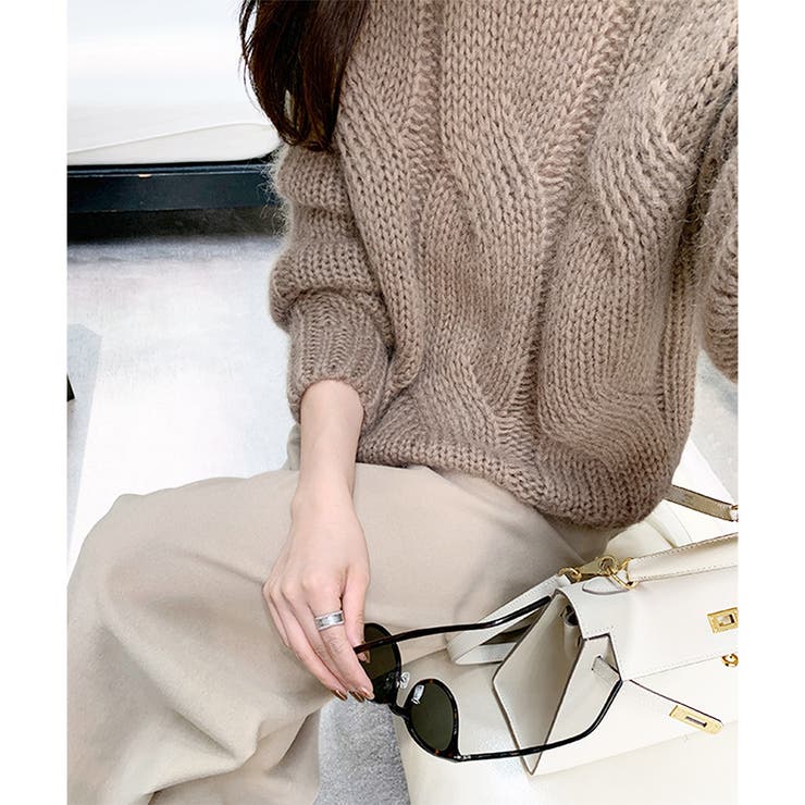 ざっくり編みケーブル風ニット レディース 秋冬 | Dewlily | 詳細画像27 