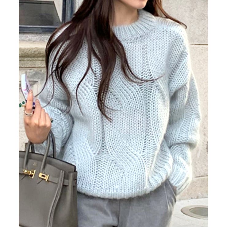ざっくり編みケーブル風ニット レディース 秋冬 | Dewlily | 詳細画像8 