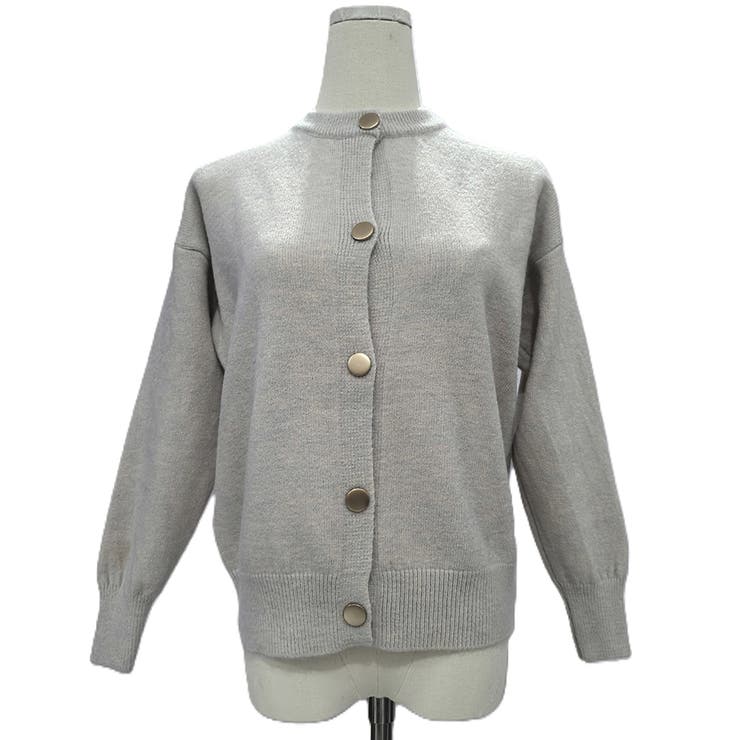 シンプルボタンニットカーディガン レディース 春秋冬 | Dewlily | 詳細画像25 