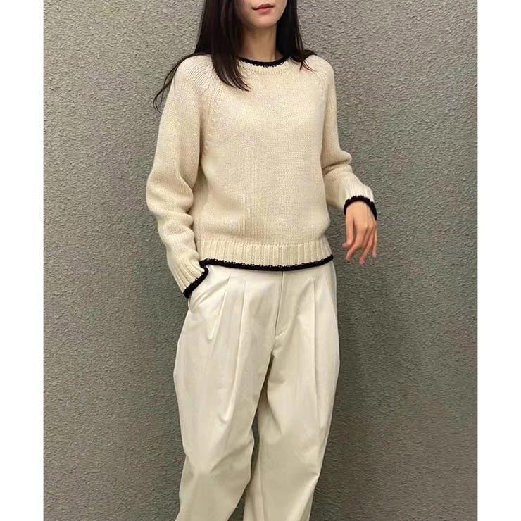 ラインカラーニットトップス レディース 春秋冬 | Dewlily | 詳細画像17 