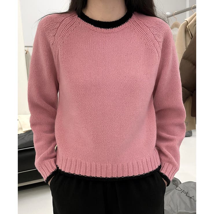 ラインカラーニットトップス レディース 春秋冬 | Dewlily | 詳細画像18 