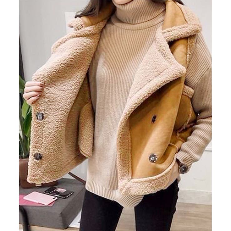 フェイクムートンボアベスト レディース 秋冬 | Dewlily | 詳細画像11 