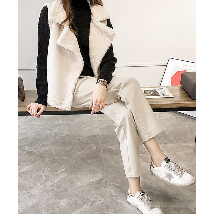 フェイクムートンボアベスト レディース 秋冬 | Dewlily | 詳細画像21 