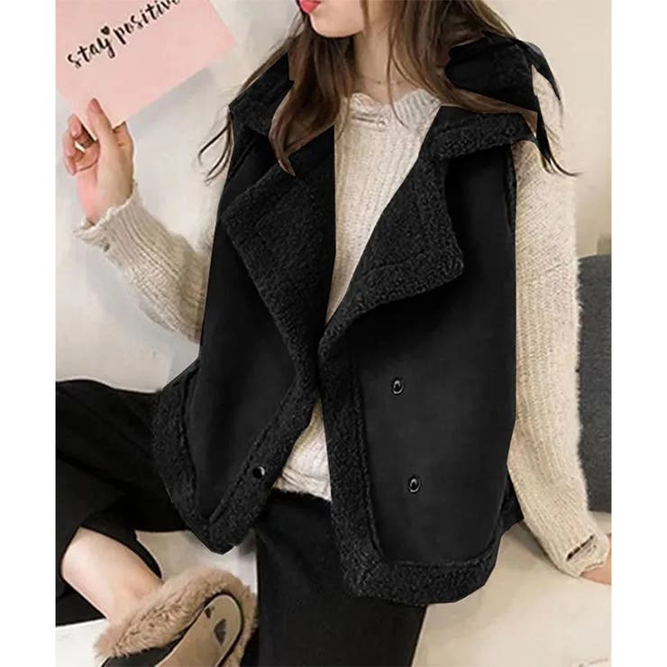 フェイクムートンボアベスト レディース 秋冬 | Dewlily | 詳細画像23 