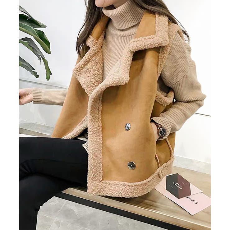 フェイクムートンボアベスト レディース 秋冬 | Dewlily | 詳細画像6 