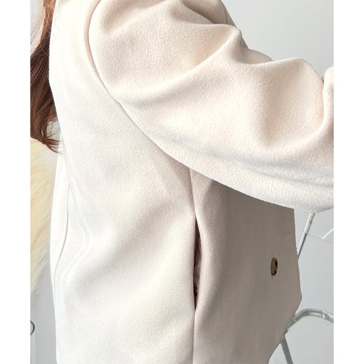 ショート丈ダブルボタンコート レディース 秋冬 | Dewlily | 詳細画像26 