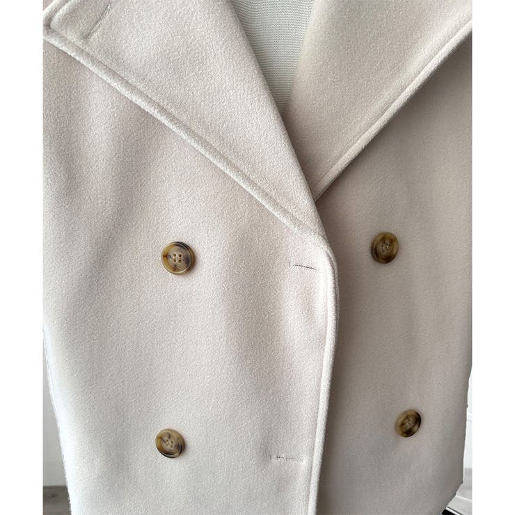 ショート丈ダブルボタンコート レディース 秋冬 | Dewlily | 詳細画像27 