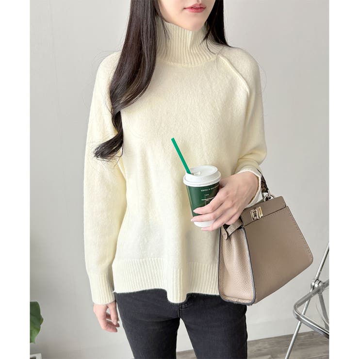 ソフトタッチハイネックニット レディース 長袖 | Dewlily | 詳細画像2 