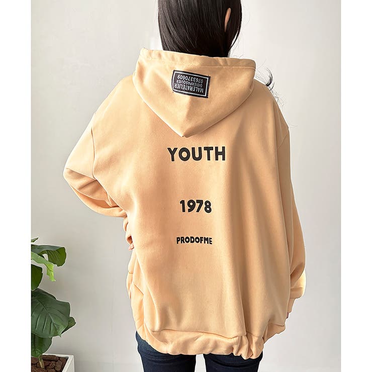 ビッグシルエットロゴジップパーカー レディース フード付き | Dewlily | 詳細画像7 