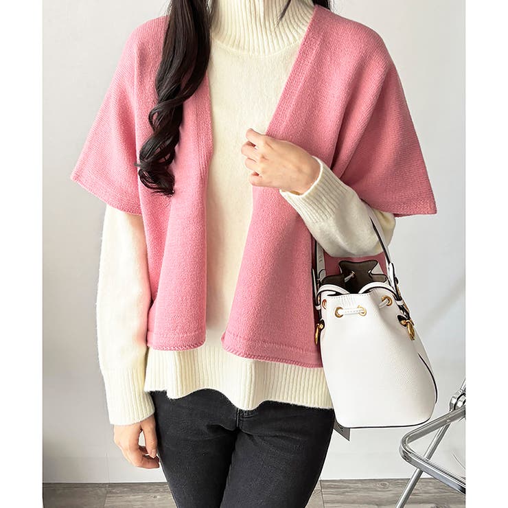 ポンチョ風ニットカーディガン レディース 羽織 | Dewlily | 詳細画像18 