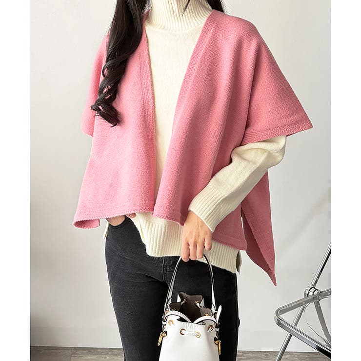 ポンチョ風ニットカーディガン レディース 羽織 | Dewlily | 詳細画像2 