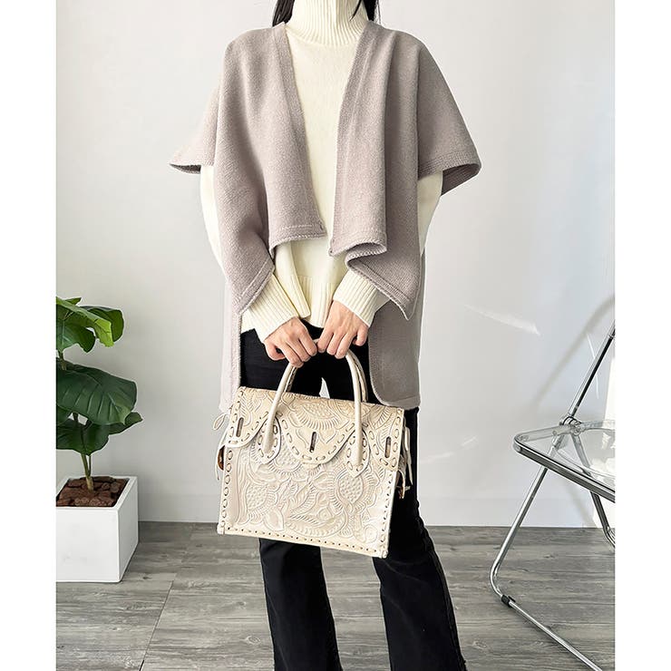 ポンチョ風ニットカーディガン レディース 羽織 | Dewlily | 詳細画像22 