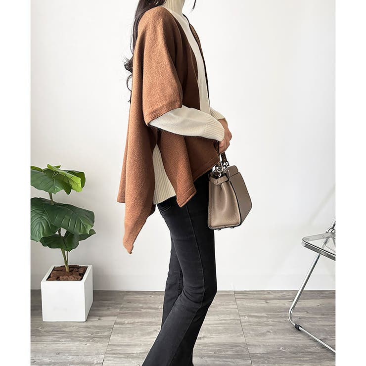 ポンチョ風ニットカーディガン レディース 羽織 | Dewlily | 詳細画像27 