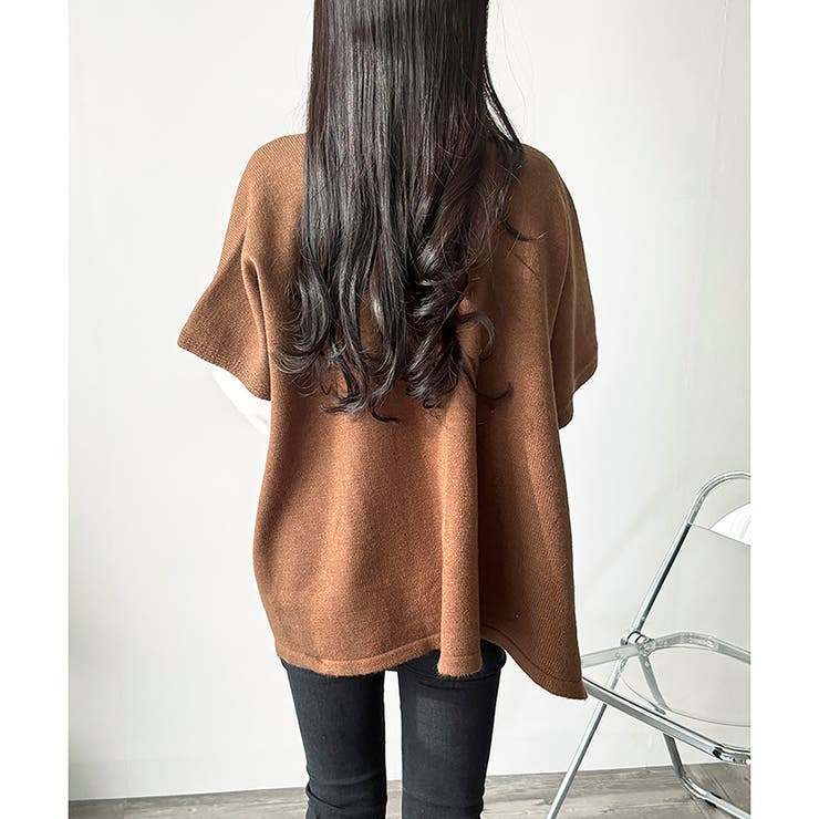 ポンチョ風ニットカーディガン レディース 羽織 | Dewlily | 詳細画像28 