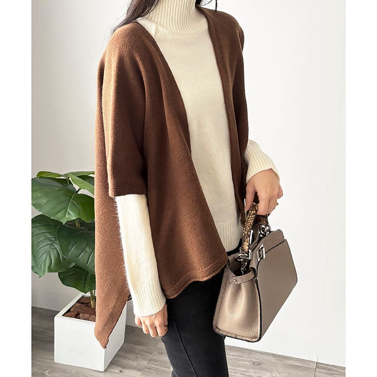 ポンチョ風ニットカーディガン レディース 羽織 | Dewlily | 詳細画像29 