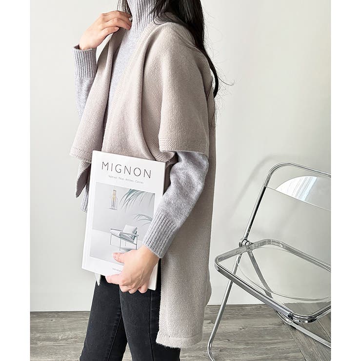 ポンチョ風ニットカーディガン レディース 羽織 | Dewlily | 詳細画像3 