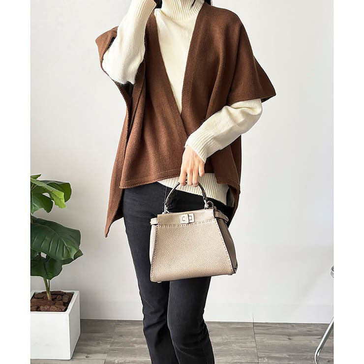 ポンチョ風ニットカーディガン レディース 羽織 | Dewlily | 詳細画像31 