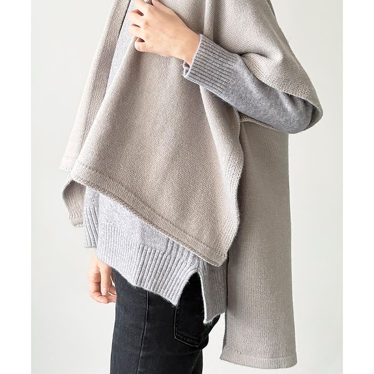 ポンチョ風ニットカーディガン レディース 羽織 | Dewlily | 詳細画像35 