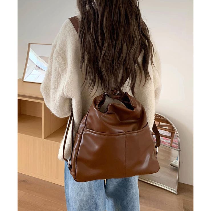 ソフトタッチ2WAYリュックショルダーバッグ レディース 大容量 | Dewlily | 詳細画像10 