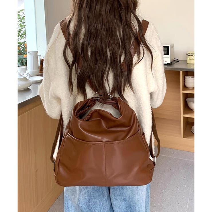 ソフトタッチ2WAYリュックショルダーバッグ レディース 大容量 | Dewlily | 詳細画像11 