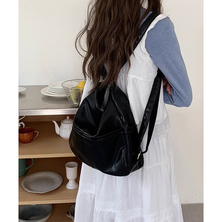 ソフトタッチ2WAYリュックショルダーバッグ レディース 大容量 | Dewlily | 詳細画像2 