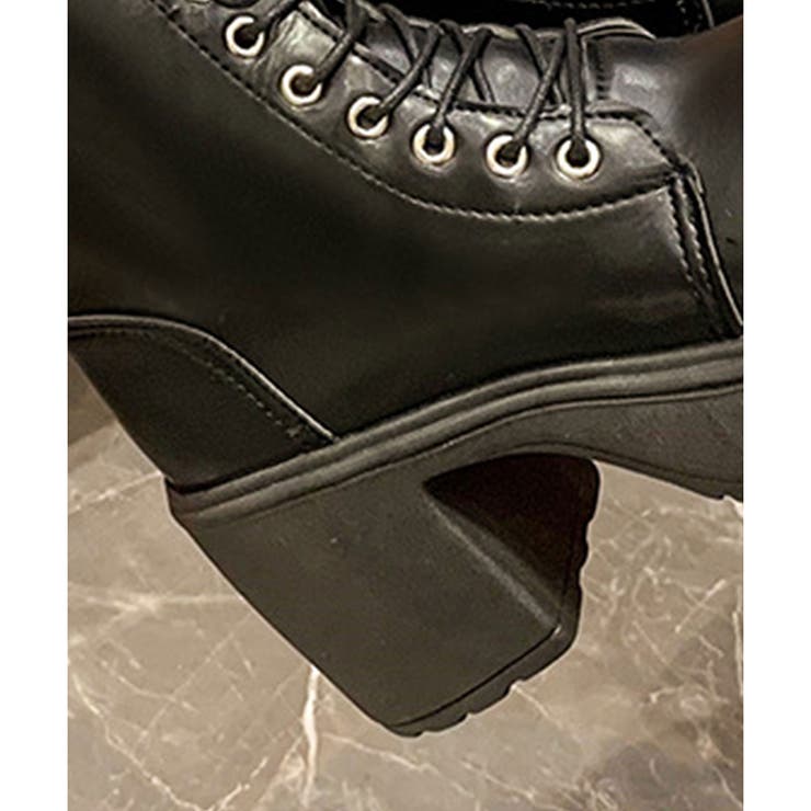 レースアップチャンキーショートブーツ レディース 厚底 | Dewlily | 詳細画像17 