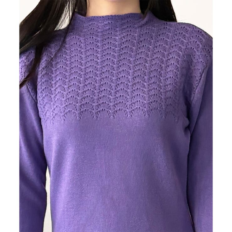 スカラ編み風ニットワンピース レディース ロング丈 | Dewlily | 詳細画像34 