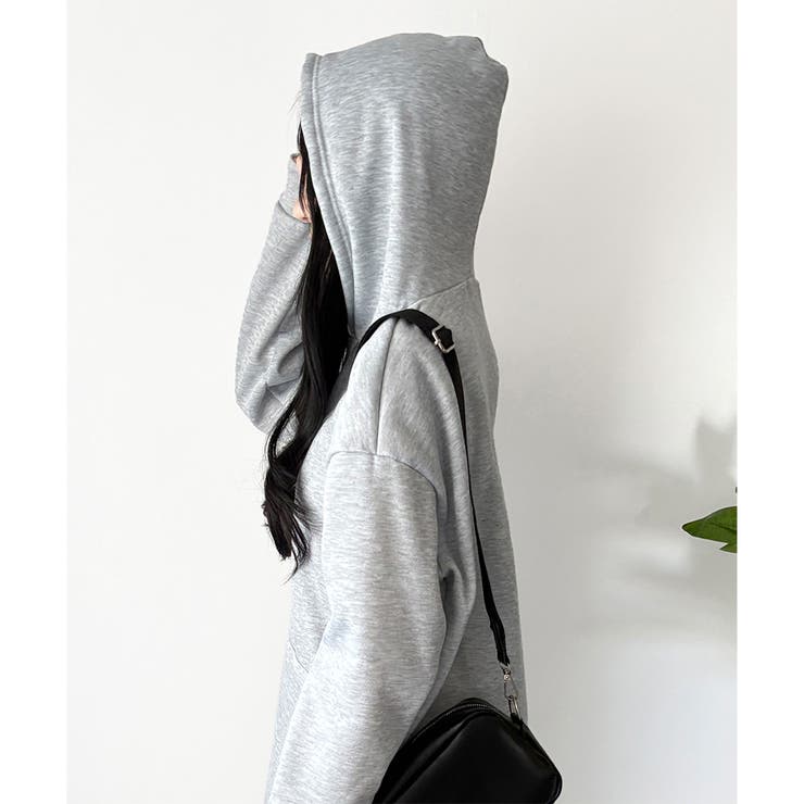 スウェットパーカーワンピース レディース 裏起毛 | Dewlily | 詳細画像15 