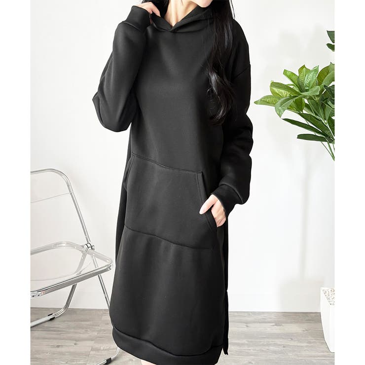 スウェットパーカーワンピース レディース 裏起毛 | Dewlily | 詳細画像19 