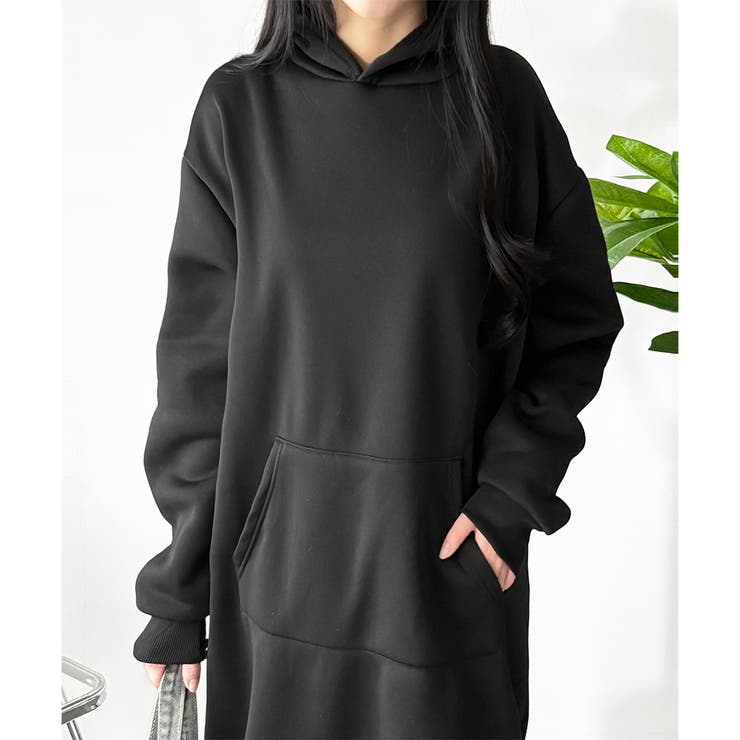 スウェットパーカーワンピース レディース 裏起毛 | Dewlily | 詳細画像21 