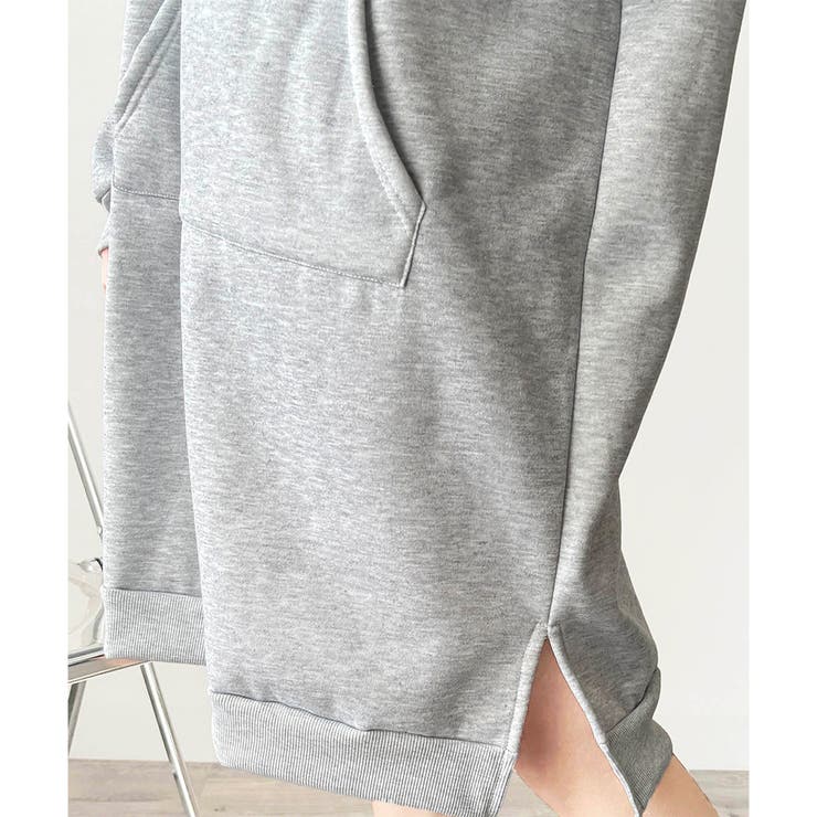 スウェットパーカーワンピース レディース 裏起毛 | Dewlily | 詳細画像28 