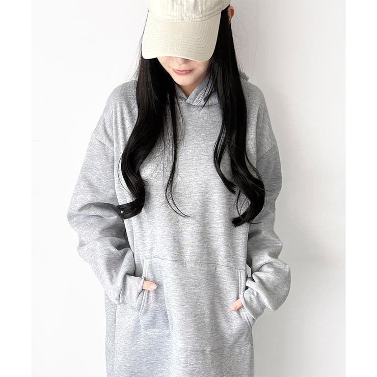 スウェットパーカーワンピース レディース 裏起毛 | Dewlily | 詳細画像8 