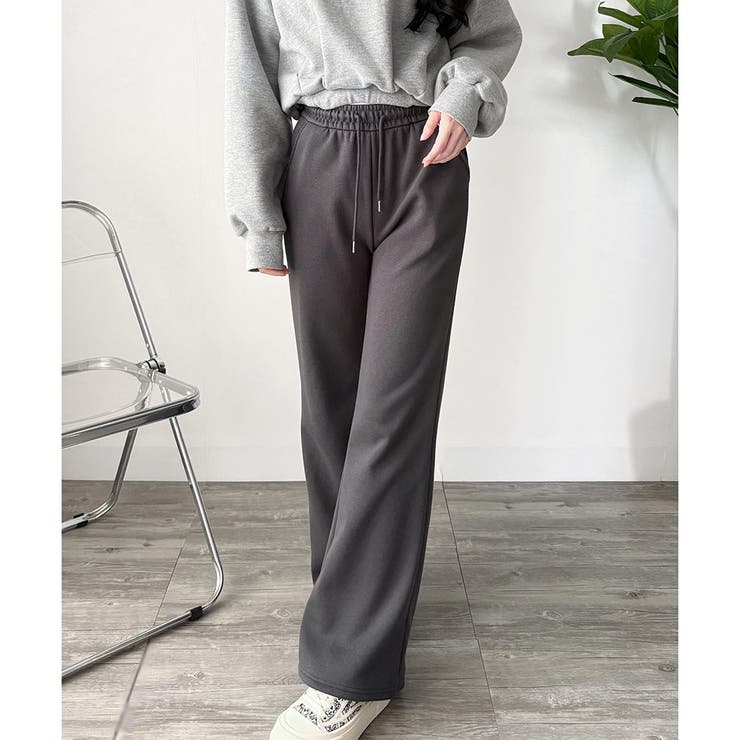 スウェットフレアパンツ レディース 裏起毛 | Dewlily | 詳細画像12 