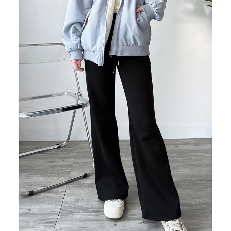 スウェットフレアパンツ レディース 裏起毛 | Dewlily | 詳細画像17 